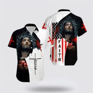 Jesus Hawaiian Shirt, Faith Jesus Hawaiian…