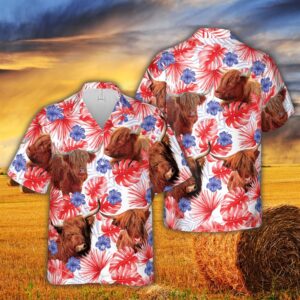 Farm Hawaiian Shirt, American Colors Highland…