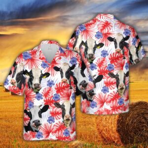 Farm Hawaiian Shirt, American Colors Holstein…