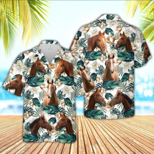 Farm Hawaiian Shirt, American Quarter Horse…