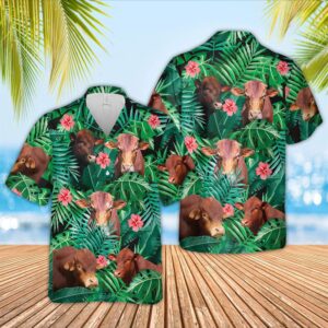 Farm Hawaiian Shirt, Beefmaster 3D Hawaiian…