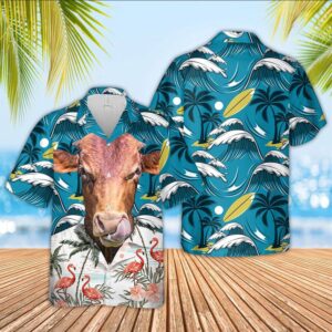 Farm Hawaiian Shirt, Beefmaster Funny Hawaiian…