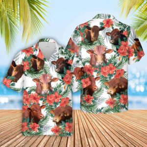 Farm Hawaiian Shirt, Beefmaster Hawaiian Shirt,…