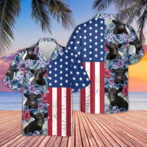 Farm Hawaiian Shirt, Belted Galloway Flower…