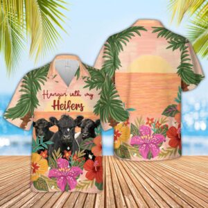 Farm Hawaiian Shirt, Belted Galloway Hangin…