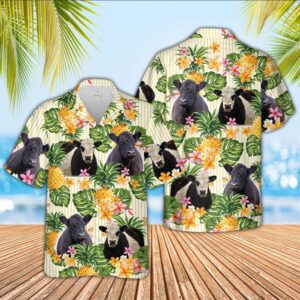 Farm Hawaiian Shirt, Belted Galloway Pineapple…