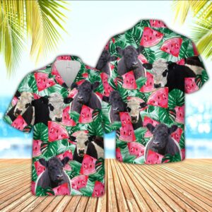 Farm Hawaiian Shirt, Belted Galloway Watermelon…