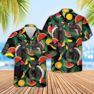 Farm Hawaiian Shirt, Belted Galloway Watermelon…