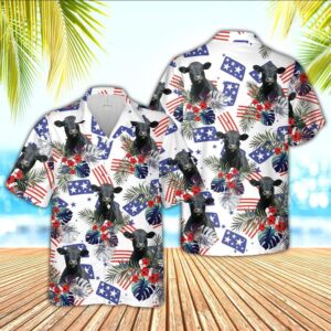 Farm Hawaiian Shirt, Black Angus American…