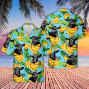 Farm Hawaiian Shirt, Black Angus Banana…