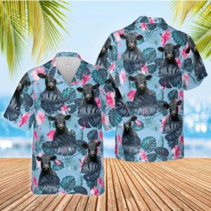 Farm Hawaiian Shirt, Black Angus Blue…