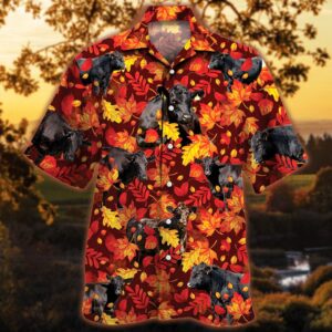 Farm Hawaiian Shirt Black Angus Cattle Autumn Leaves All Over Printed 3D Hawaiian Shirt Animal Hawaiian Shirt 1 rca8rj.jpg