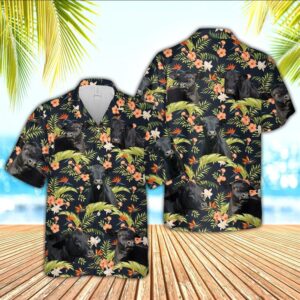 Farm Hawaiian Shirt, Black Angus Cattle…