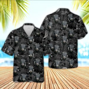 Farm Hawaiian Shirt, Black Angus Cattle…