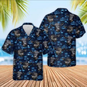 Farm Hawaiian Shirt, Black Angus Cattle…