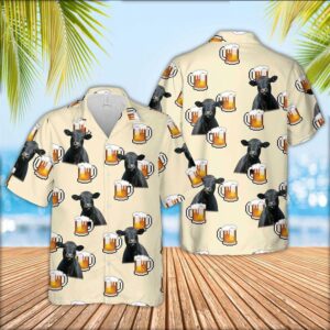 Farm Hawaiian Shirt, Black Angus Cattle…