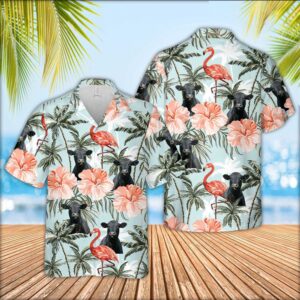 Farm Hawaiian Shirt, Black Angus Cattle…