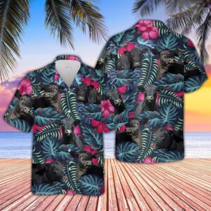 Farm Hawaiian Shirt, Black Angus Cattle…