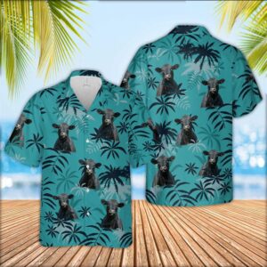 Farm Hawaiian Shirt, Black Angus Cattle…