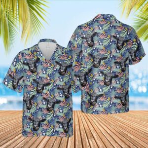 Farm Hawaiian Shirt, Black Angus Cattle…