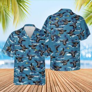 Farm Hawaiian Shirt, Black Angus Cattle…