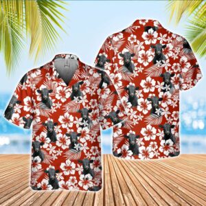 Farm Hawaiian Shirt, Black Angus Cattle…