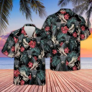 Farm Hawaiian Shirt, Black Angus Dark…