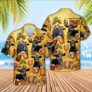 Farm Hawaiian Shirt, Black Angus Drink…