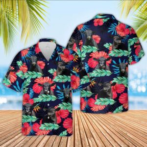 Farm Hawaiian Shirt, Black Angus Face…