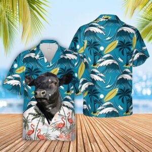 Farm Hawaiian Shirt, Black Angus Funny…