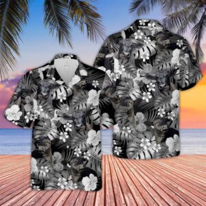 Farm Hawaiian Shirt, Black Angus Grey…