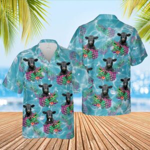 Farm Hawaiian Shirt, Black Angus Hawaiian…