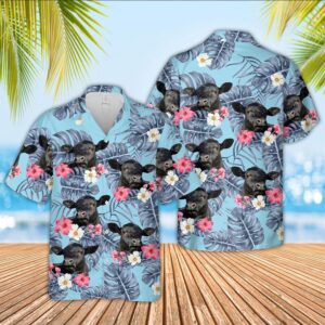 Farm Hawaiian Shirt, Black Angus Sierra…