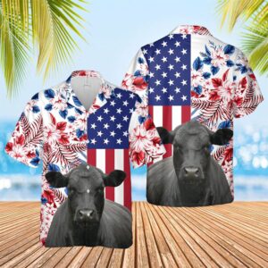 Farm Hawaiian Shirt, Black Angus Us…