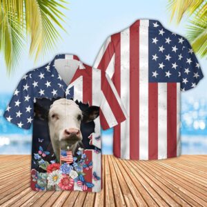 Farm Hawaiian Shirt, Black Baldy 4Th…