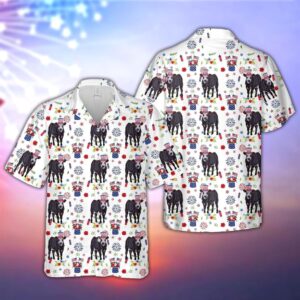 Farm Hawaiian Shirt, Black Baldy American…