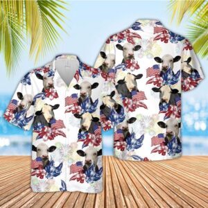 Farm Hawaiian Shirt, Black Baldy American…