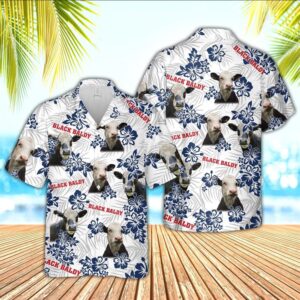 Farm Hawaiian Shirt, Black Baldy American…