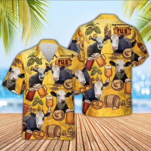 Farm Hawaiian Shirt, Black Baldy Drink…