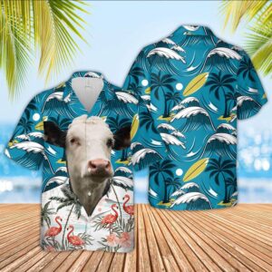 Farm Hawaiian Shirt, Black Baldy Funny…