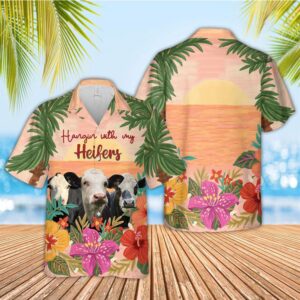 Farm Hawaiian Shirt, Black Baldy Hangin…