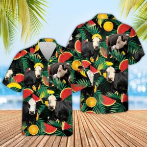 Farm Hawaiian Shirt, Black Baldy Watermelon…