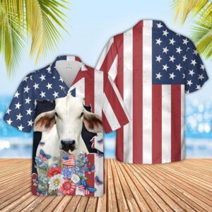 Farm Hawaiian Shirt, Brahman 4Th Of…