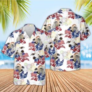 Farm Hawaiian Shirt, Brahman American Flowers…