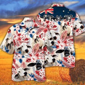 Farm Hawaiian Shirt, Brahman Cattle Australian…