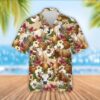 Farm Hawaiian Shirt, Brahman Cattle Coconut Tropical Flowers Hawaiian Shirt, Summer Gift, Animal Hawaiian Shirt