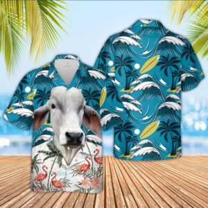 Farm Hawaiian Shirt, Brahman Funny Hawaiian…