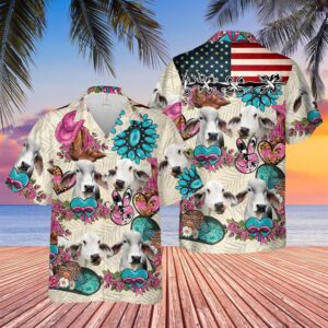 Farm Hawaiian Shirt, Brahman Happiness Flowers…