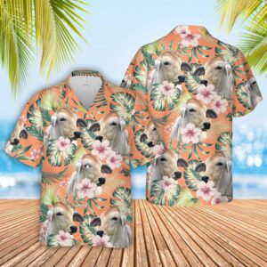 Farm Hawaiian Shirt, Brahman Summer Happiness…