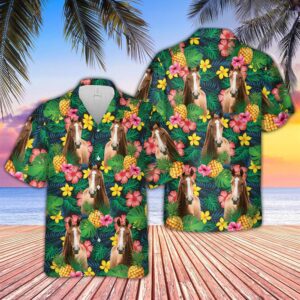 Farm Hawaiian Shirt, Brown Horse Summer…